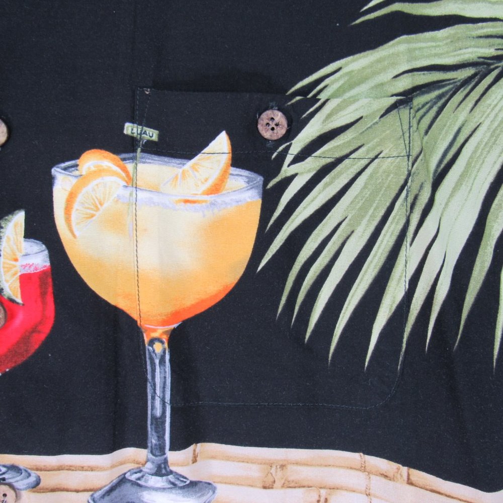 Luau Hawaiian Shirt Tropical Drinks Men’s Size XL - Picture 8 of 9